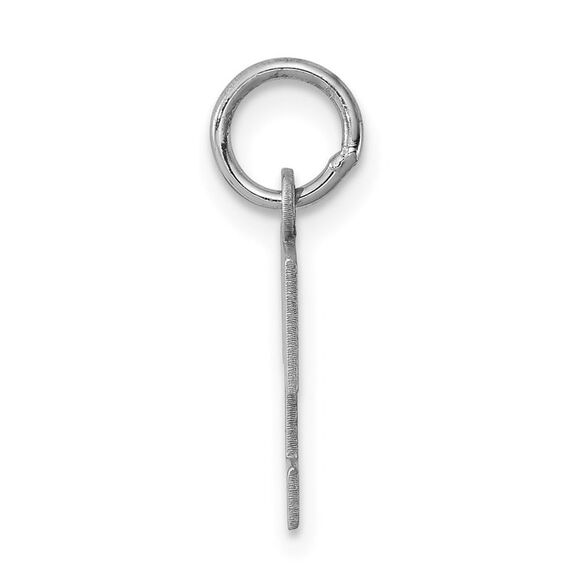 Sterling Silver, Amanda Collection Small Block Style Initial T Pendant - Picture 2 of 5